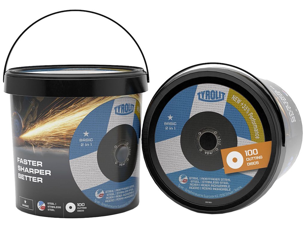 Tyrolit Skæreskiver Basic 41C ø125×1,0 A60Q-BFB (100 stk.)