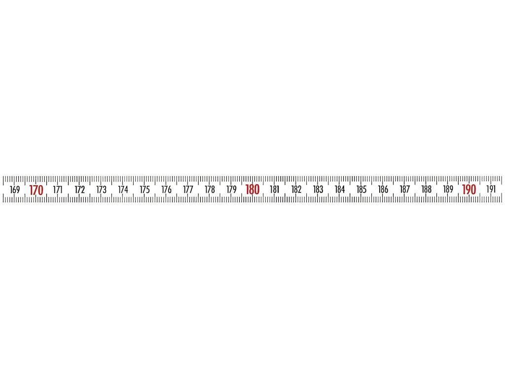 Selvklæbn. båndmål stål 1mtr×13mm V-H gr Diesella