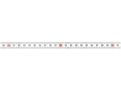 Selvklæbn. båndmål stål 1mtr×13mm V-H gr Diesella