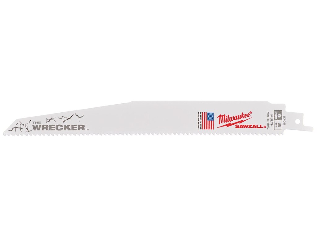 Bajonetsavblad Wrecker 230×7/11tpi, 5stk Milwaukee