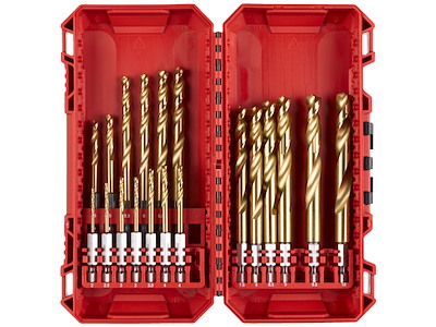 Metalbor HSSG-TiN 1/4" 6kt skaft Ø2-10mm, sæt 19stk Milwaukee