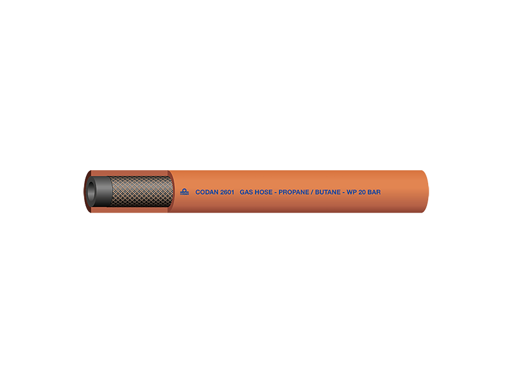 Lavtryksslange propan/butan, 2-lags, pr. mtr.
