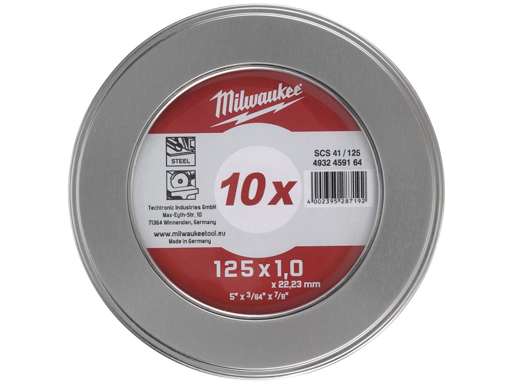 Skæreskive Contractor 125×1,0mm, 10stk Milwaukee