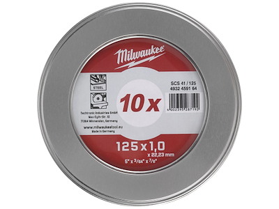 Skæreskive Contractor 125×1,0mm, 10stk Milwaukee