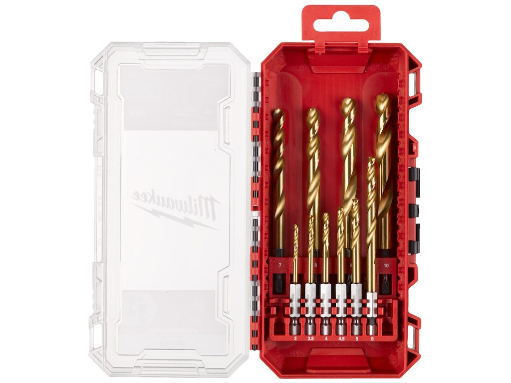 Metalbor HSSG-TiN 1/4" 6kt skaft Ø3-10mm, sæt 10stk Milwaukee