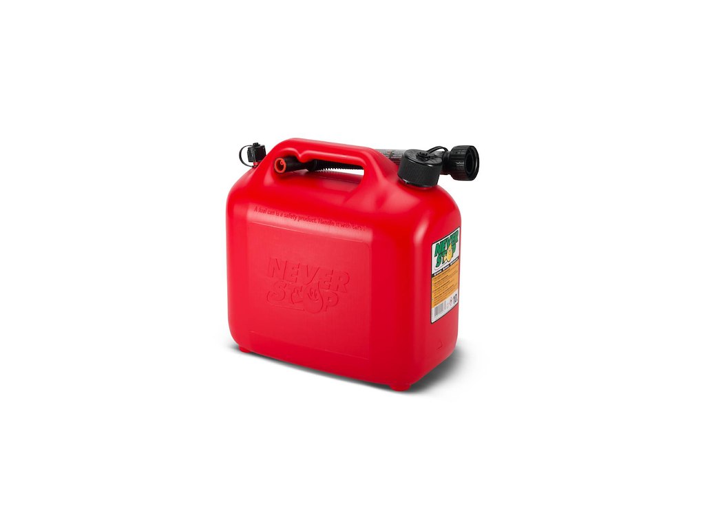 NeverStop Benzindunk 10 ltr. plast rød