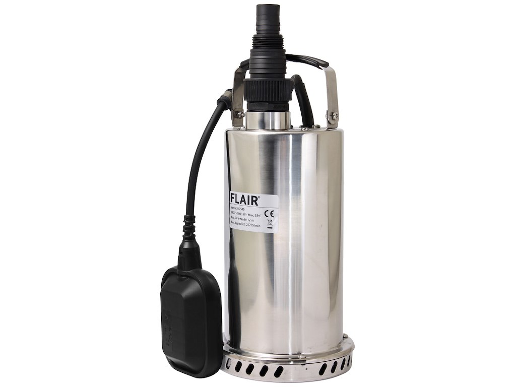Flair dykpumpe rustfri 1.1/4" 220 l/m 1000W 1000SX