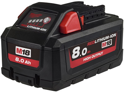 Batteri 18V/8,0Ah High Output Li-ion M18 HB8 Milwaukee