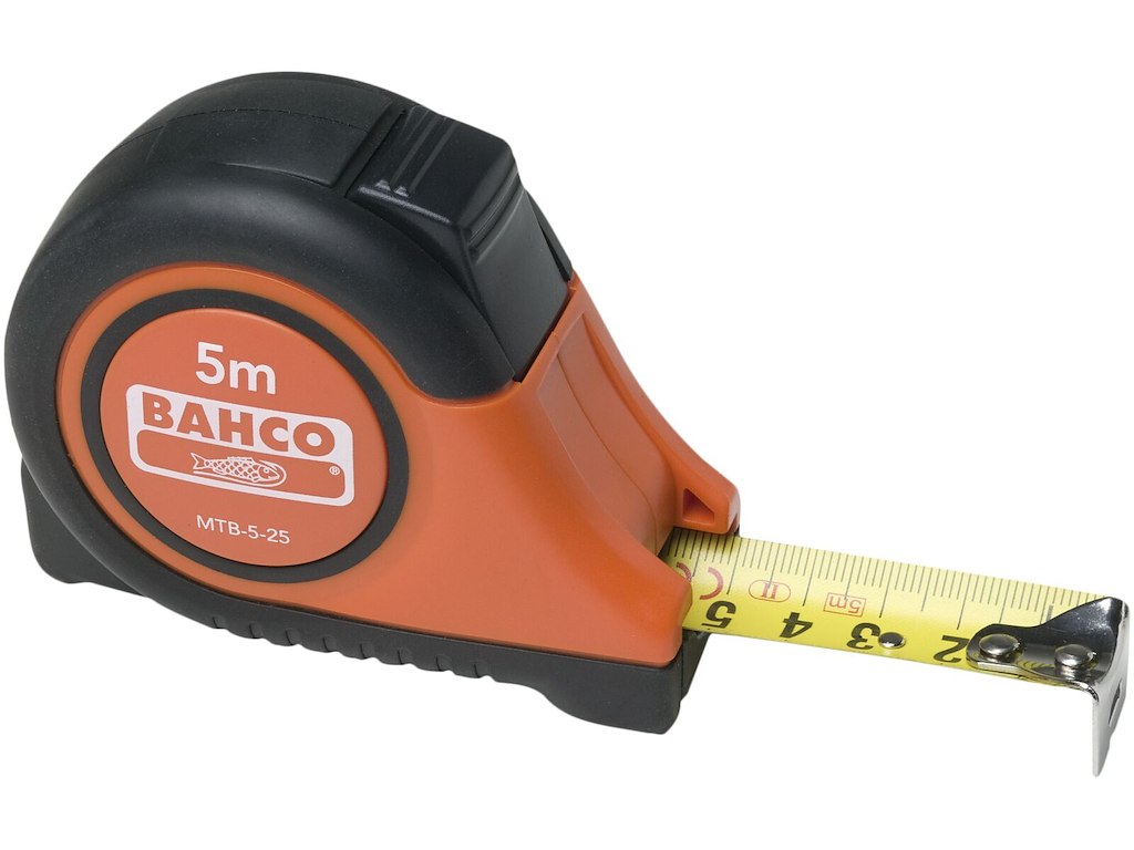 Båndmål 5 mtr×25 mm plast MTB-5-25 Bahco
