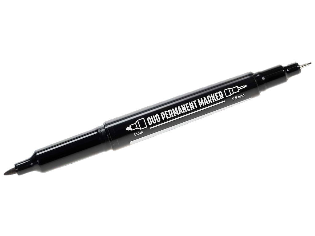 Lyra Duo permanent marker sort 0,5/1,0mm pakke m/36stk.