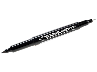 Lyra Duo permanent marker sort 0,5/1,0mm pakke m/36stk.