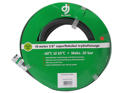DJ TOOLS luftslange m/kobling 3/8" 10 mtr.