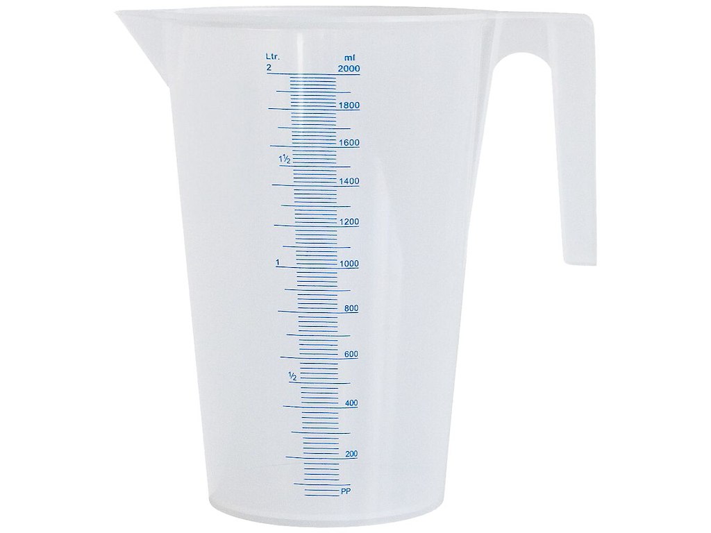 Kabi Målebæger transparent PP 2 ltr.