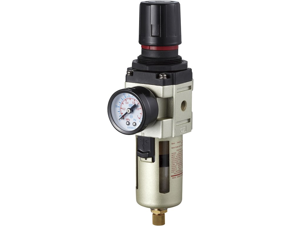 Filterregulator 1/4" 0-10bar m/manometer Flowconcept