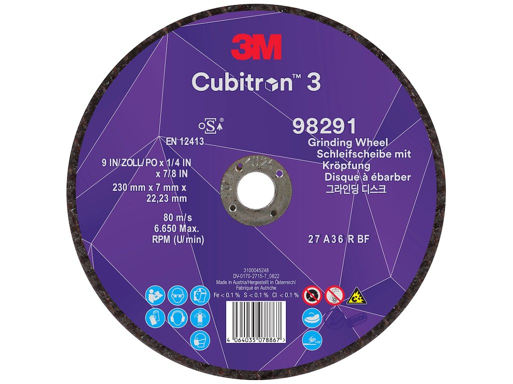 3m Cubitron 3 skrubskive T27 230×7mm