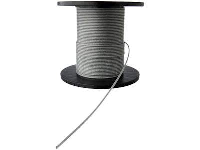 Stålwire 6×7+1FC PVC-forh. 2-3mm rød rulle 110 mtr. Michlar