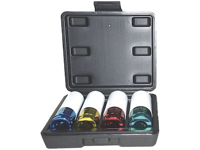 Bato Krafttopsæt 1/2" for hjul, m/beskyttende plastkappe 4 dele