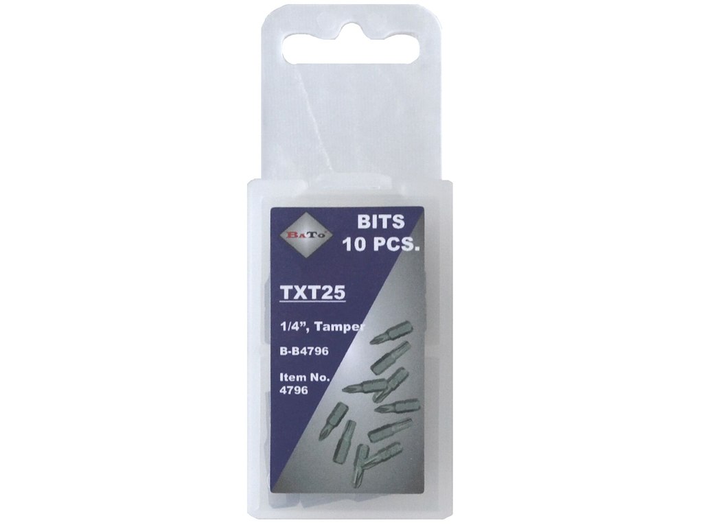 Bits 1/4" TPX 7×25mm pk/10 Bato