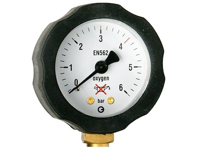 Arbejdsmanometer Fixicontrol, oxygen, 6 bar AGA