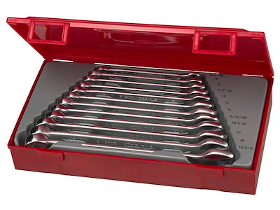TengTools Ringgaffelnøglesæt 8-19mm m/12 dele