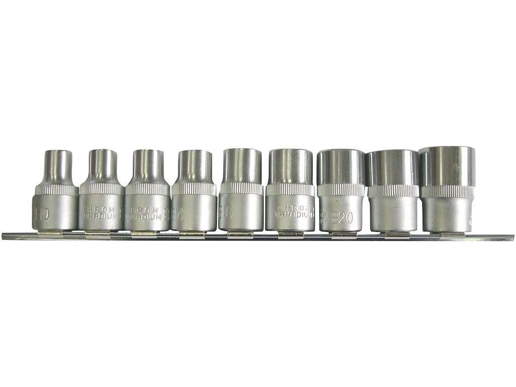 Topsæt 1/2" E10-E24 - 9 dele Bato