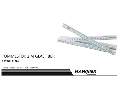 Tommestok 2m Glasfiber RawLink 11776