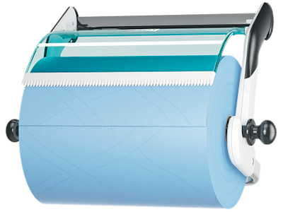 Tork vægmont. dispenser t/papir W1, hvid/turkis