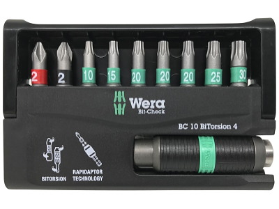 Wera/HJS bitssæt 8757-9/BTZ Rapidaptor