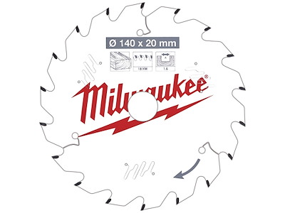 Rundsavklinge PW 140×20×1.6mm 18ATB Milwaukee