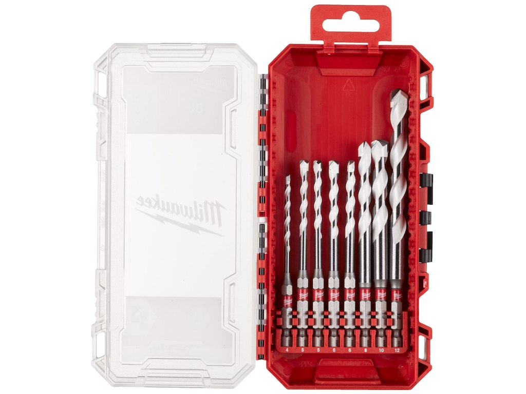 Universalbor sæt m/HM-spids & 1/4" 6kt, ø4-12mm Milwaukee
