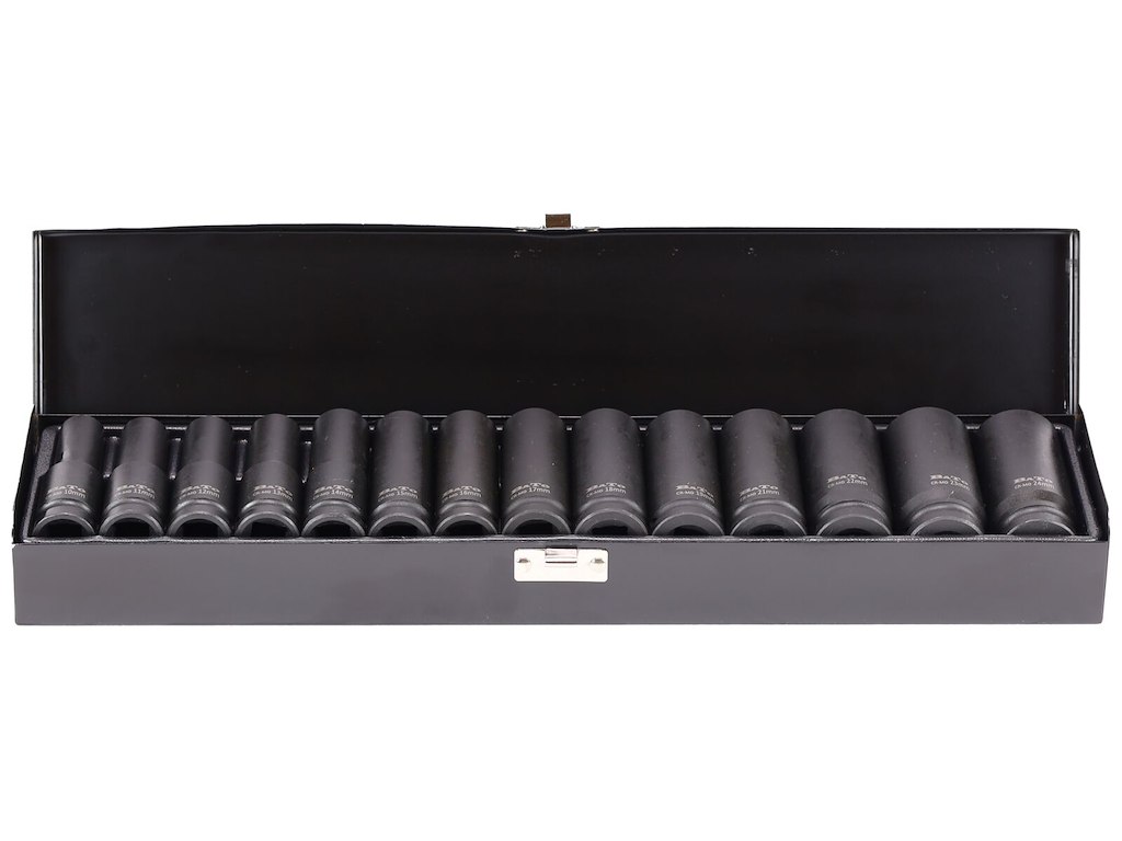 Krafttopsæt 1/2" 6-kant 10-24mm lange Bato