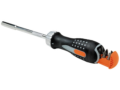 Skraldeskruetrækker 1/4" m/bitsmagasin Bacho