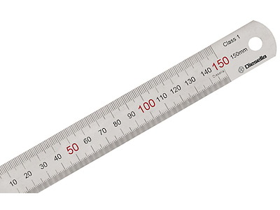 Stållineal 150×15×0,5 mm Diesella