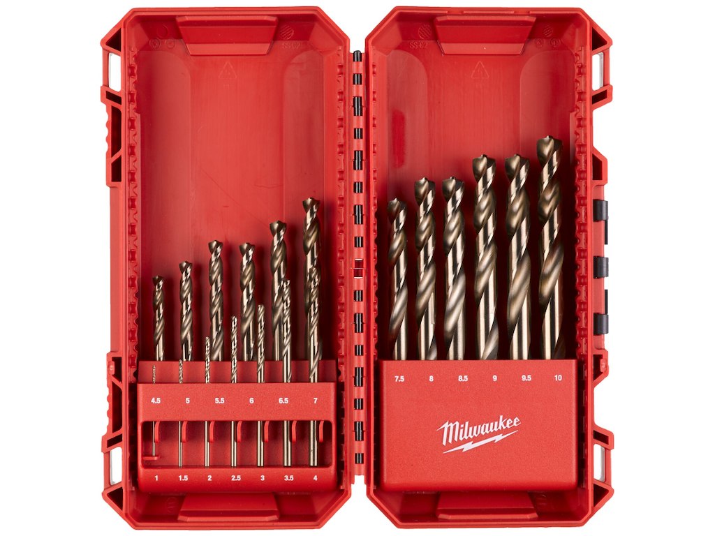 Metalbor HSSG-Co5 1,0-10mm 0,5mm spring, sæt 19stk Milwaukee
