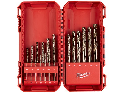 Metalbor HSSG-Co5 1,0-10mm 0,5mm spring, sæt 19stk Milwaukee
