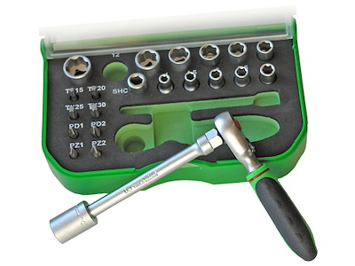 DJ TOOLS top-/bitsæt 1/4" 23 dele