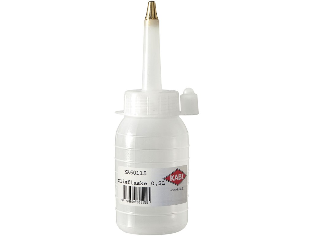 Kabi olieflaske m/messingspids 0,2 ltr