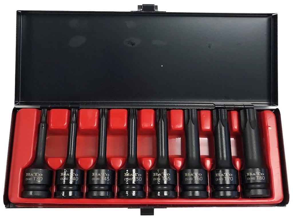 Krafttopsæt 1/2" Torx 30-80 Bato