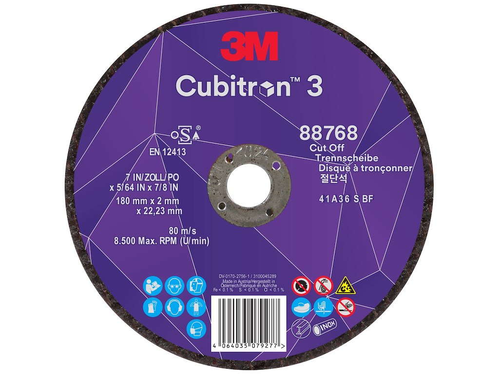 3M Cubitron 3 skæreskive T41 180×2,0mm