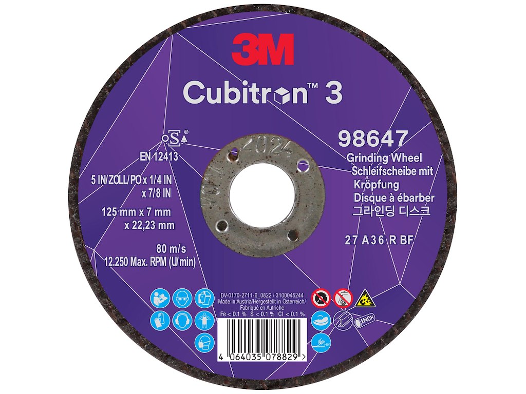 3M Cubitron 3 skrubskive T27 125×7mm