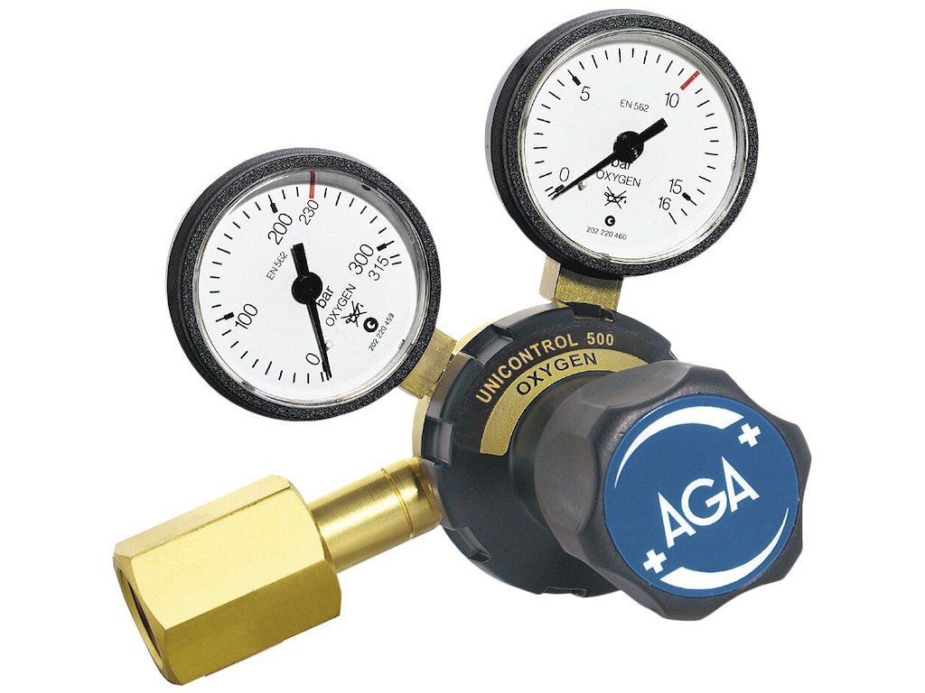 Regulator Unicontrol 500 oxygen 0-10bar AGA