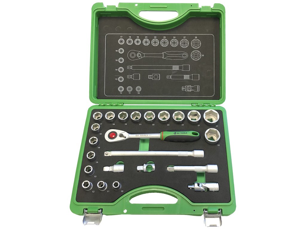 DJ TOOLS topnøglesæt 1/2" 23 dele