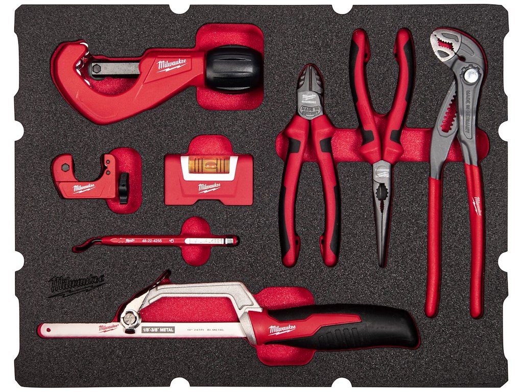 Skumindsats med VVS-værktøj, Milwaikee Packout