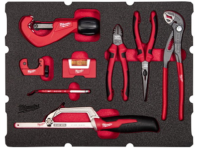 Skumindsats med VVS-værktøj, Milwaikee Packout