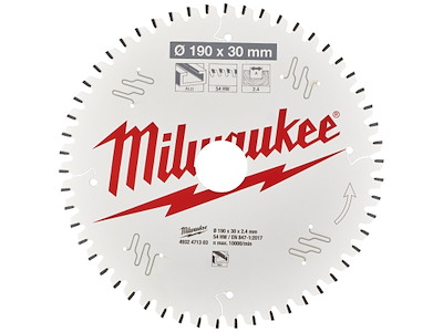 Rundsavklinge PAlu190×30×2,4mm 54TF neg Milwaukee