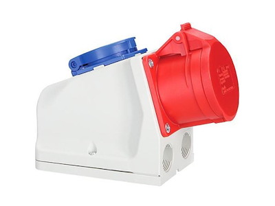 Vægstik CEE 400V m/DK 230V udtag