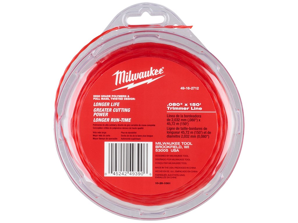 Trimmertråd ø2mm×45mtr t/M18 græstrimmer Milwaukee
