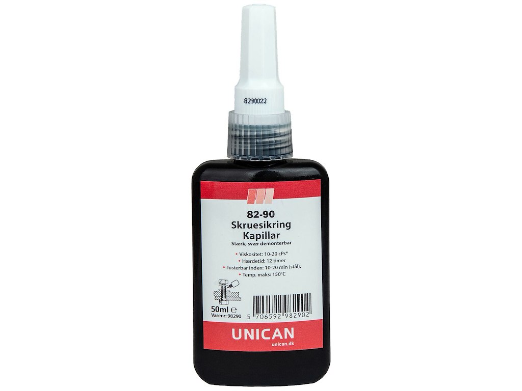 Unican 82-90 skruesikring kapillar stærk 50ml