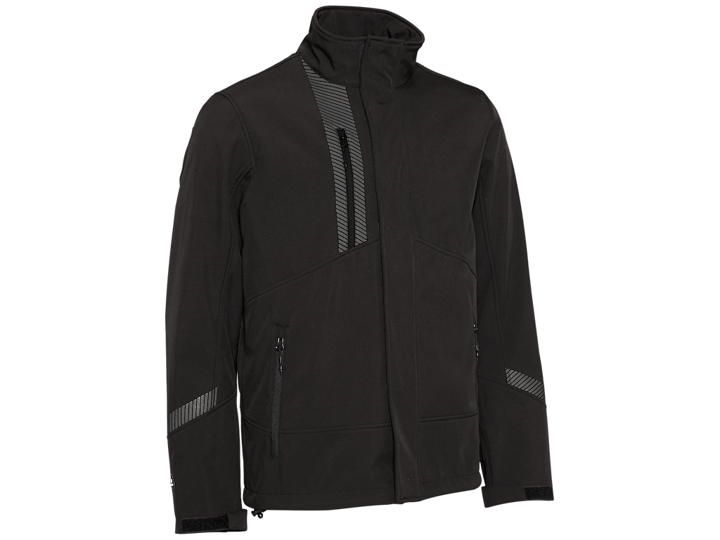 Elka Softshelljakke m/refleks vindtæt 117200 Sort