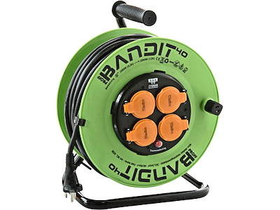 Kabeltromle Bandit m/jord neopren IP44 40 mtr